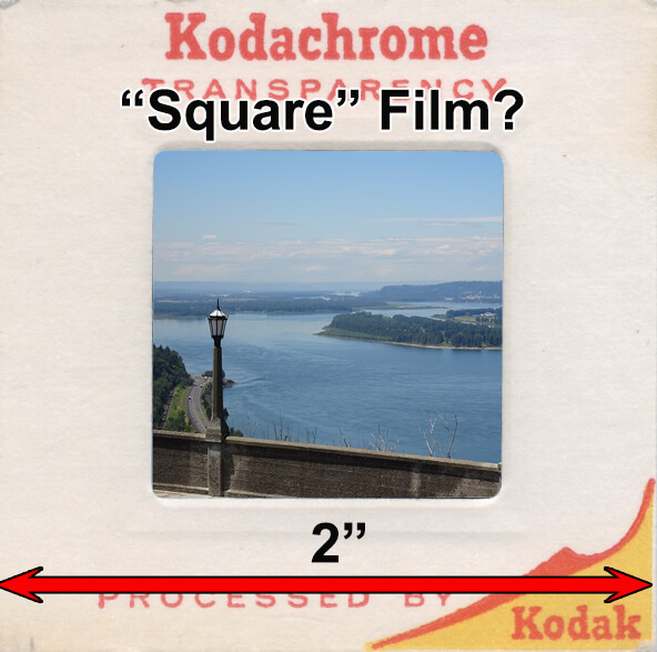 Square slide film